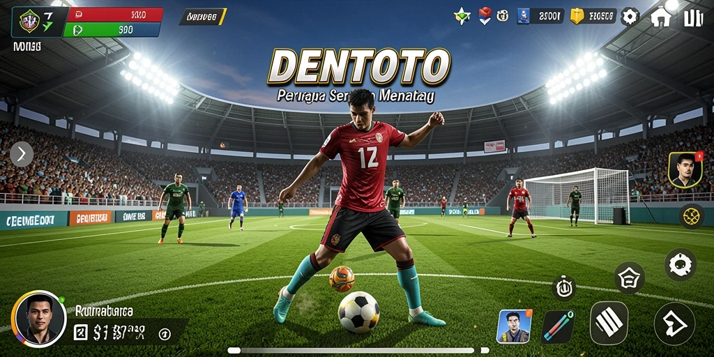 Tampilan gameplay DENTOTO yang seru dan penuh aksi olahraga.
