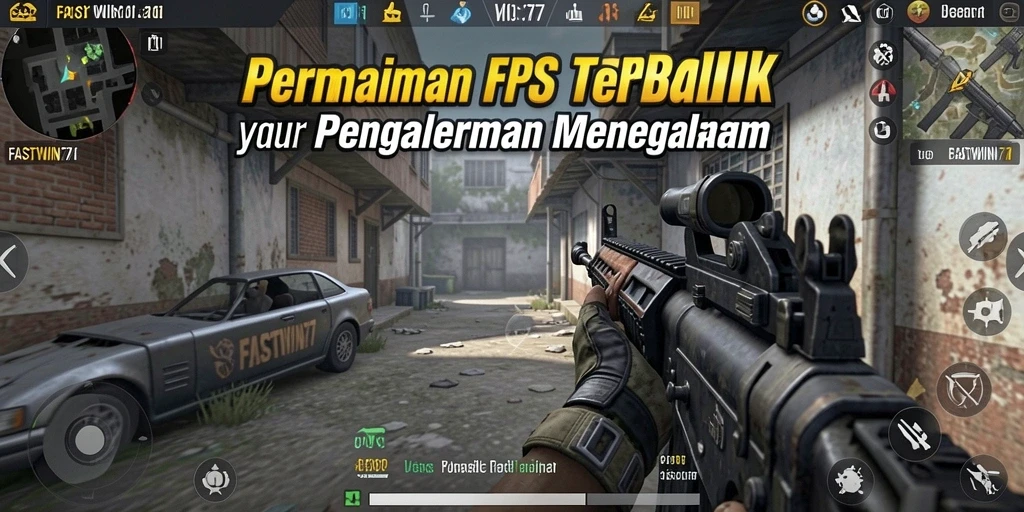 Screenshot menunjukkan aksi mendebarkan dalam gameplay FPS di FASTWIN77.
