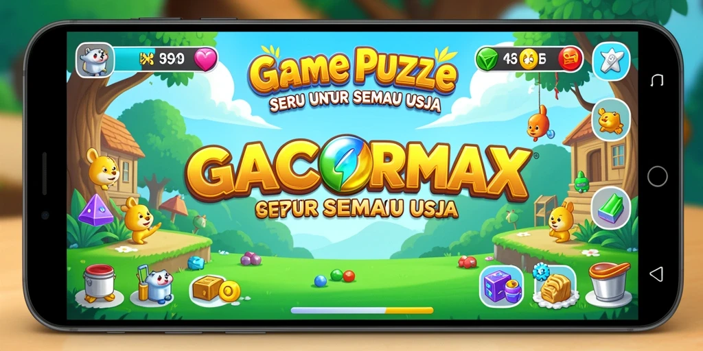 Tampilan gameplay menarik dari GACORMAX saat menyelesaikan puzzle.