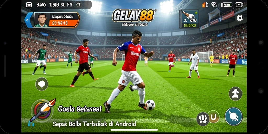 Tampilan gameplay sepak bola yang seru dan menyenangkan di GELAY88.