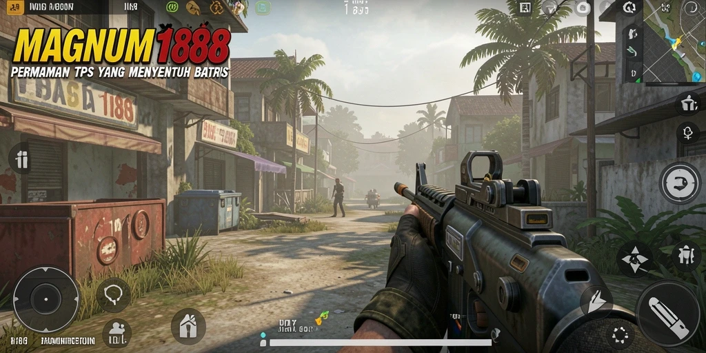 Tangkapan layar gameplay MAGNUM188 menampilkan aksi mendebarkan di arena TPS.