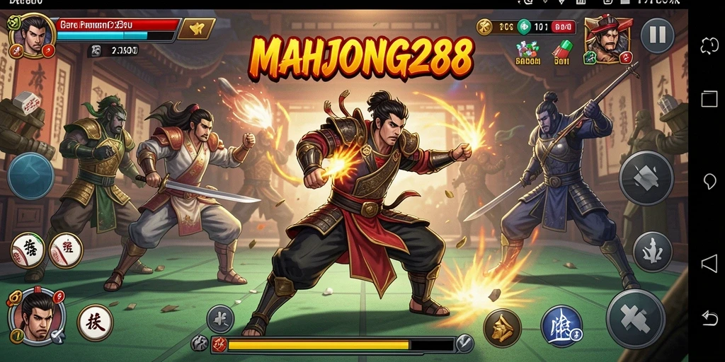 Screenshot gameplay pertarungan yang menegangkan di MAHJONG288.