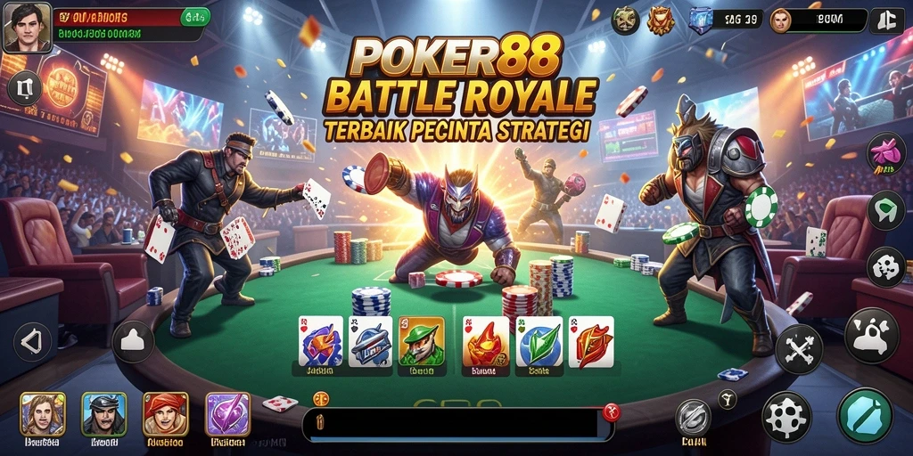 Tampilan gameplay POKER88 yang mendebarkan dalam pertempuran Battle Royale.