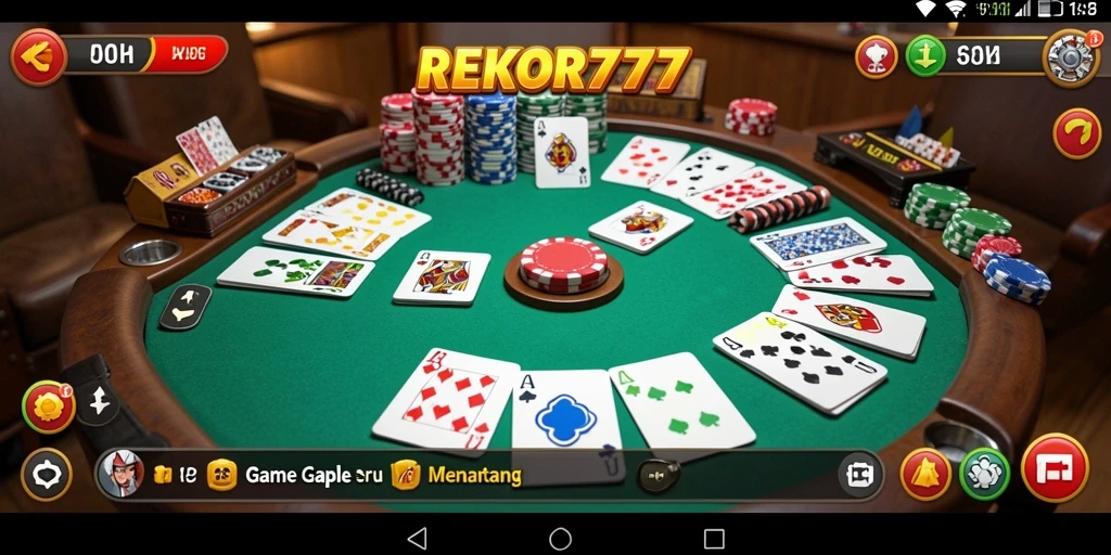 Tampilan gameplay menarik dari REKOR777 di saat bermain Gaple.