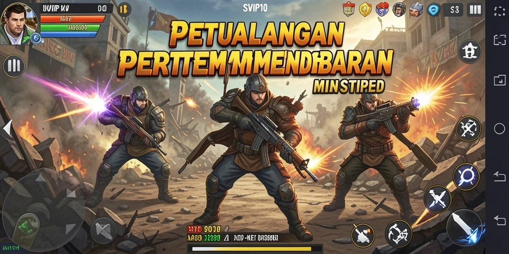 Screenshot menampilkan aksi pertempuran mendebarkan di SVIP10.