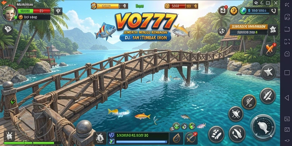 Screenshot VO777 menampilkan gameplay menembak ikan yang seru dan grafis menawan.